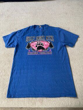 Great Smoky Mountains High Def. Cotton Tee Shirt Size M